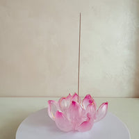 Lotus Serenity · Pink Liuli Lotus Incense Holder