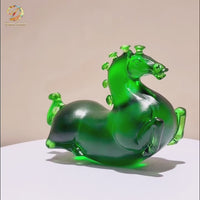 Little Horses · Emerald Green Liuli Sculpture