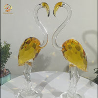 Two Flamingos, The Golden Grace of a Gentleman
