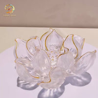 Lotus Serenity · White Liuli Lotus Incense Holder