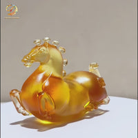 Little Horses · Golden Amber Liuli Sculpture